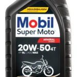 Óleo Motor Mobil Mineral Super Moto 20W-50 Motocicleta/Quadriciclo 1 Litro