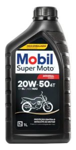 Óleo Motor Mobil Mineral Super Moto 20W-50 Motocicleta/Quadriciclo 1 Litro