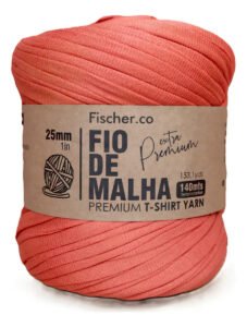 Fio De Malha Premium Fischer Para Crochê Artesanato Cor Hibisco