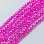 Fio De Cristal Pink Transparente 6mm Umbanda E Candomble Comprimento 40 Cm Cor Fúcsia Diâmetro 6 Mm