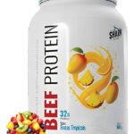 Whey Beef Protein Zero Lactose 900g Shark Pro Sabor Frutas Tropicais