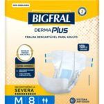 Fralda Bigfral Derma Plus M 8 Unidades Tamanho Médio