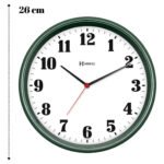 Relógio de Parede Herweg 6126336 Verde Samauma Sala Cozinha Quarto Casa 26 cm tamanho médio