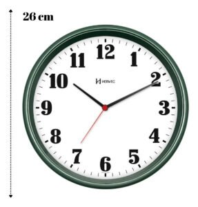Relógio de Parede Herweg 6126336 Verde Samauma Sala Cozinha Quarto Casa 26 cm tamanho médio