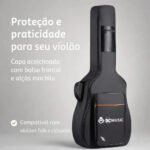 Capa para Violão Don Caprini Acolchoada com Alça Mochila e Bolso Frontal para Folk e Clássico até 41″