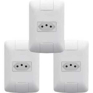 Kit 3 Tomadas Simples 20a 4×2 Aria Tramontina Conj Embutir