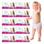 Toalhas Umedecidas Meu Bebê Ultra Premium Hipoalergênicas Kit 10×50