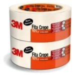 Kit 2 Fita Crepe Adere Larga Uso Geral E Pintura 48mm X 50m Cor Branco
