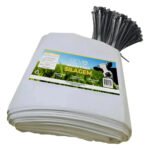 Kit 100 Sacos Silagem 52×110 200 Micras + 100 Abraçadeiras Cor leitoso