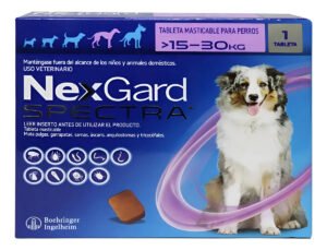 Nexgard Spectra 15,1 A 30kg | Antipulgas | 1 Table Cor Marrom