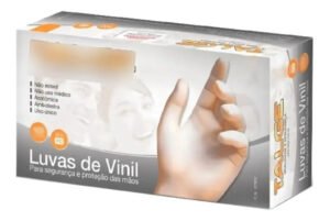 Luva Vinil Descartavel Sem Po – P M G – Caixa C/100un Com Pó Não Cor Branco Unidades Por Embalagem 100