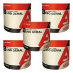 Kit 10 Fita Crepe Larga Uso Geral 48mm X 50m Adevisa Pintura Cor Branco Lisa