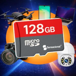 Cartão De Memória 128 Gb Para Câmeras Wi-fi Drones Micro Sd