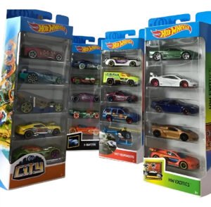 Kit Com 5 Carrinhos Hot Wheels Não Repetidos Verde-escuro
