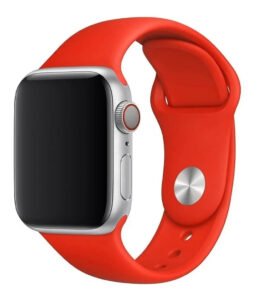 Pulseira Sport Para Apple Watch 38mm 40mm 42mm 44mm Cor Vermelho