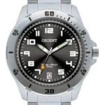 Relógio Orient Analógico Quartz Mbss1155a G2sx 42mm Wr50m Prata Azul-escuro