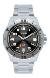 Relógio Orient Analógico Quartz Mbss1155a G2sx 42mm Wr50m Prata Azul-escuro