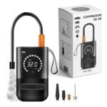 Lumi Mini Compressor de Ar Portátil com Tela Digital Preto 150 psi