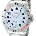 Relógio De Pulso Orient Mbss1155a S2SX Com Pulseira De Aço Inoxidável Cor Prateado – Fundo Branco